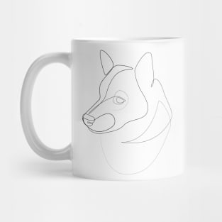 Shiba Inu - one line drawing Mug